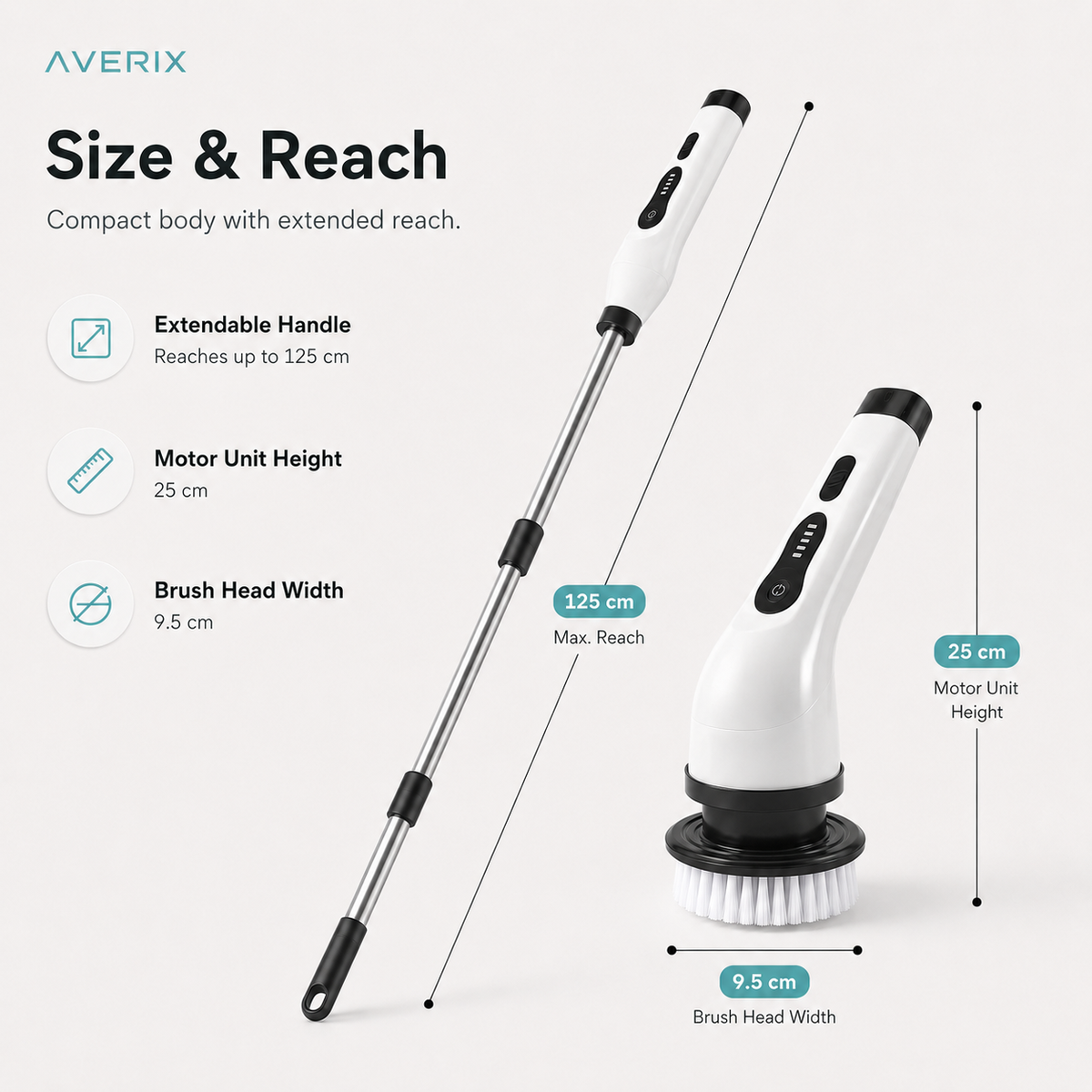 Averix 9-in-1 Electric Spin Scrubber