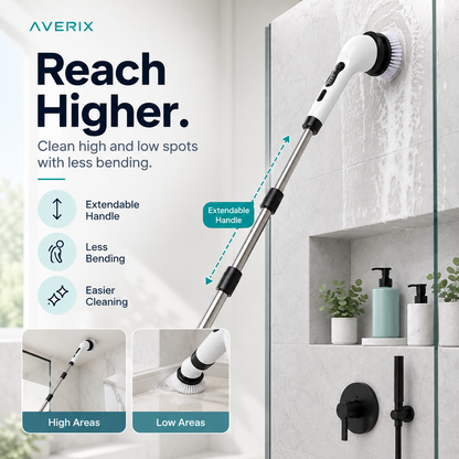 Averix 9-in-1 Electric Spin Scrubber
